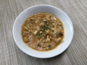 投稿についてもっと詳しく 5月「鶏肉のトマト豆乳トマト煮込み」